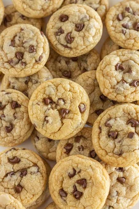 Stack of chocolate chip cookies